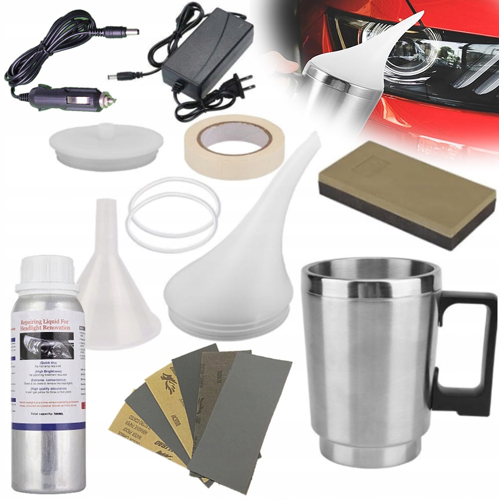 18X Sada Pro Regeneraci Opravy Reflektorů Lamp Rychlovarná konvice Tekutina