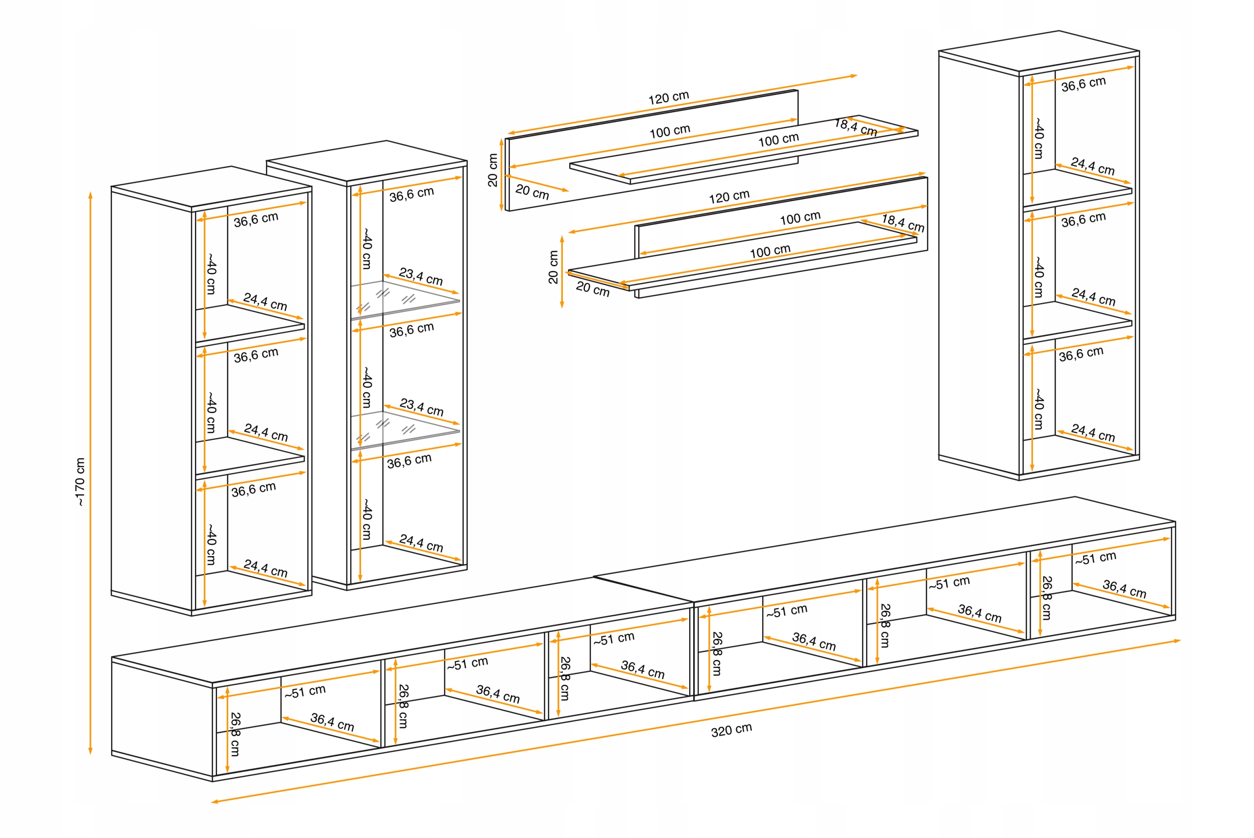 MEBLOŚCIANKA AIR E4 - ZW - WYSOKI POŁYSK PVC Kod producenta ZW AI E4