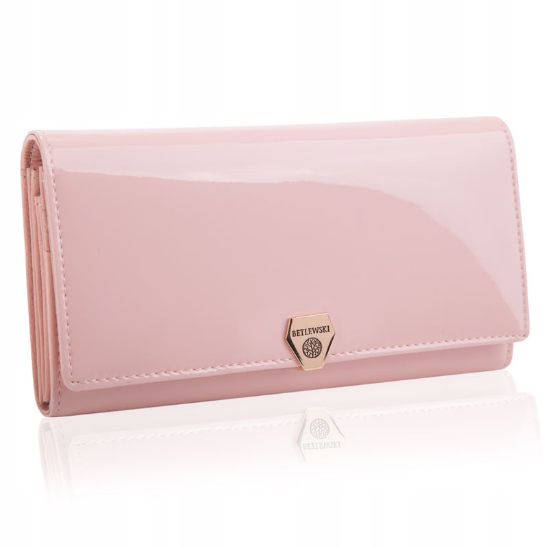 

Skórzany Portfel Damski Duży Lakier Rfid Betlewski