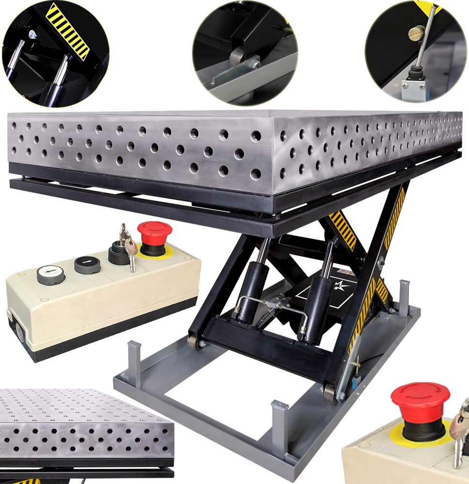 Svařovací Stůl Spartus Ferros 3D 3000 x 1500 x 200 mm Na Zvedáku D28