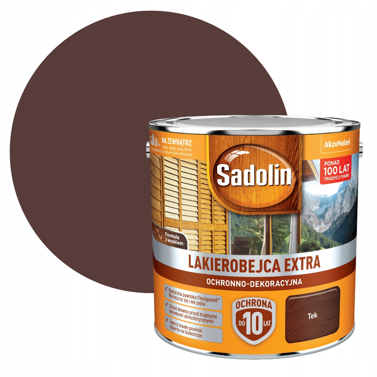 Sadolin Extra 2,5L Lakierobejca Do Drewna Tek