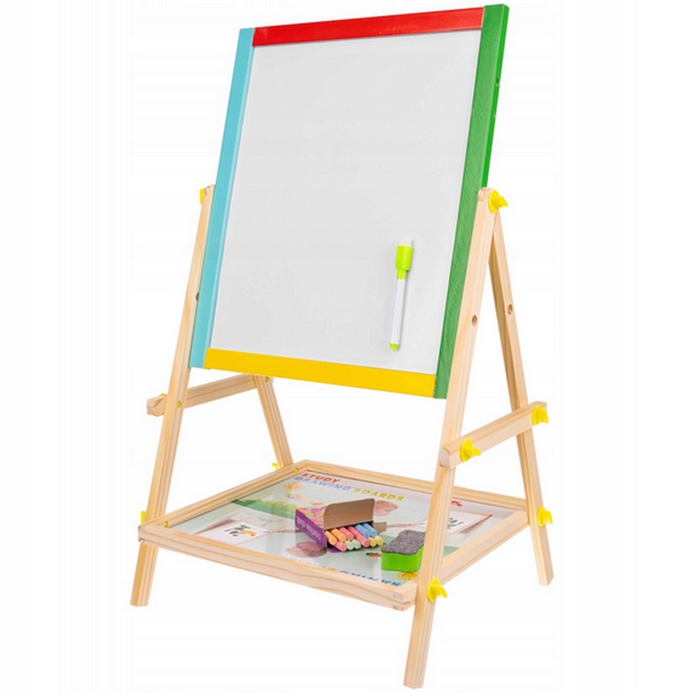 TABLICA EDUKACYJNA DLA DZIECI DUŻA MAGNETYCZNA KREDOWA DWUSTRONNA AKCESORIA Certyfikaty, opinie, atesty CE