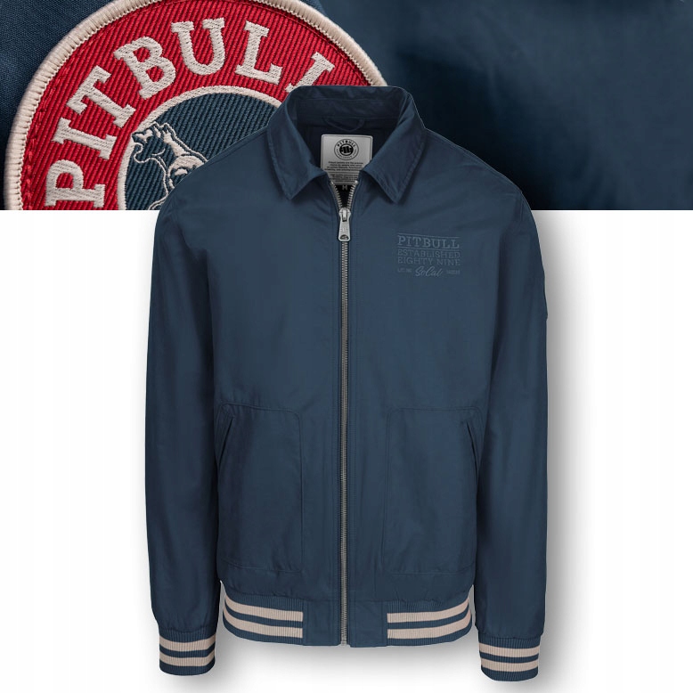Pánská přechodová bunda Pitbull Pioneer Bunda typu Harrington Bavlna