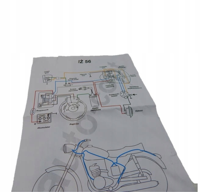 INSTALACJA MOTOCYKLA IŻ 56 + SCHEMAT