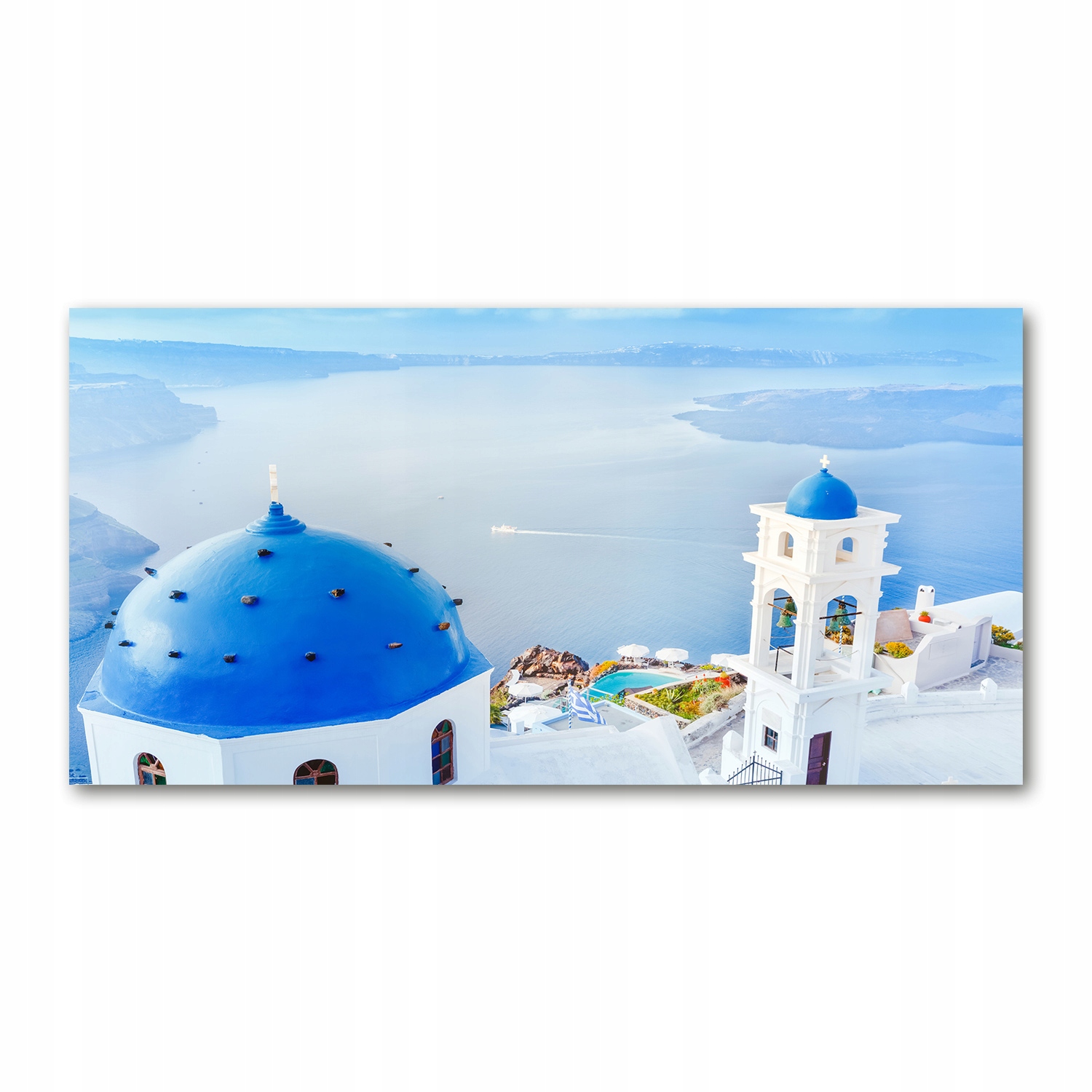 

Foto obraz szkło akryl Santorini Grecja 120X60 cm