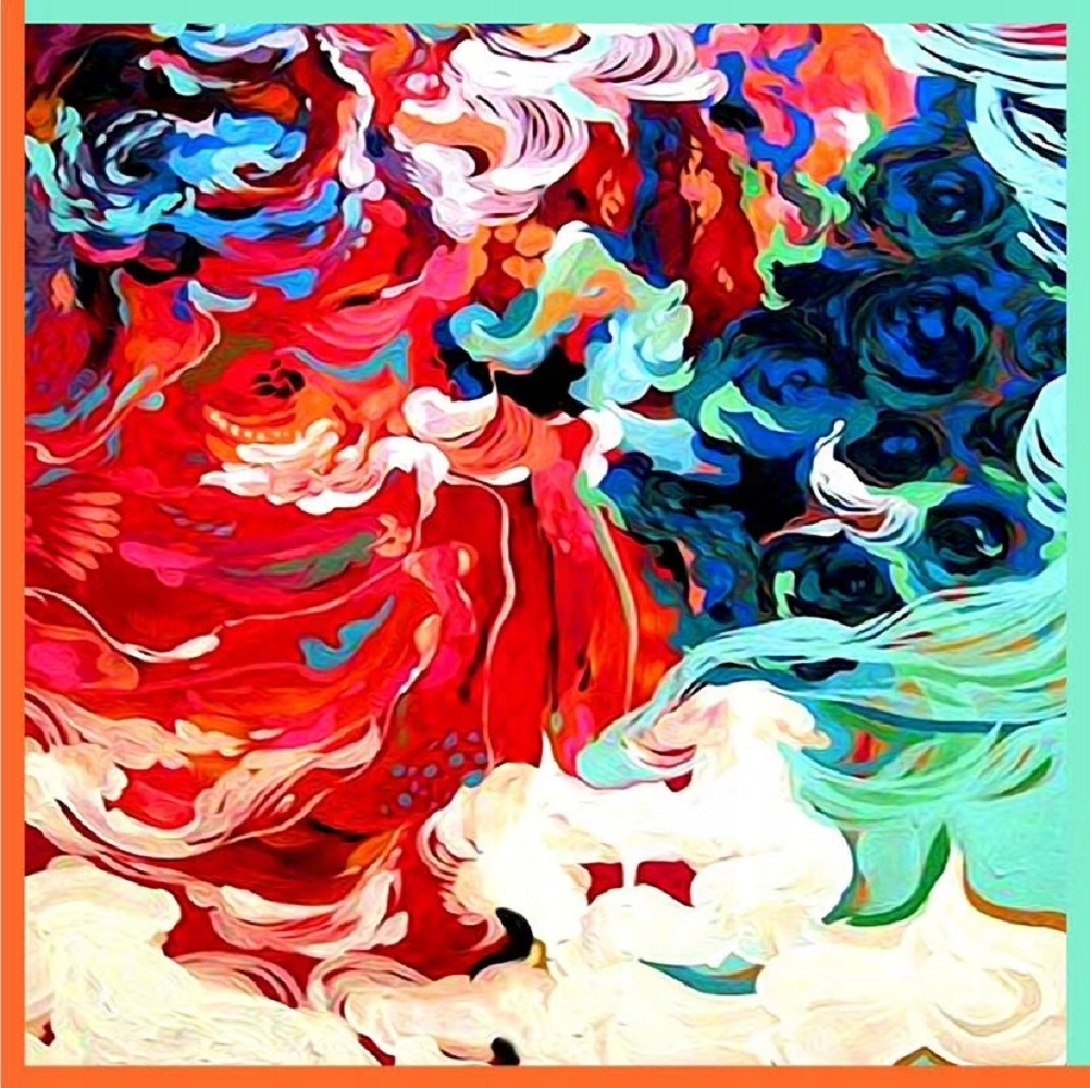 APASZKA JEDWABNA CHUSTA 100% JEDWAB NATURALNY MORWOWY MARKA JAKOŚĆ Długość 65 cm