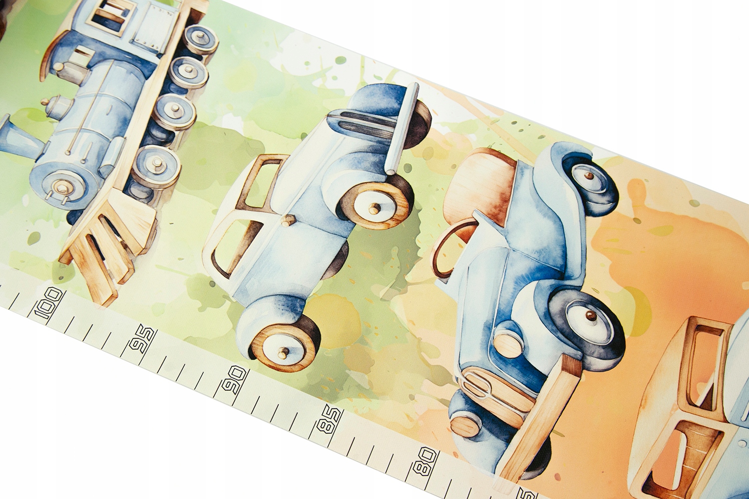 Miarka wzrostu dla dzieci na PŁÓTNIE Pojazdy Kolor wielokolorowy