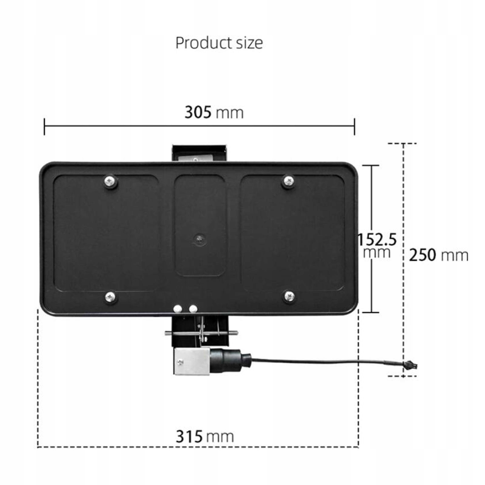 Cover Up Flip Elektryczna ramka pod tablicę Waga produktu z opakowaniem jednostkowym 1 kg