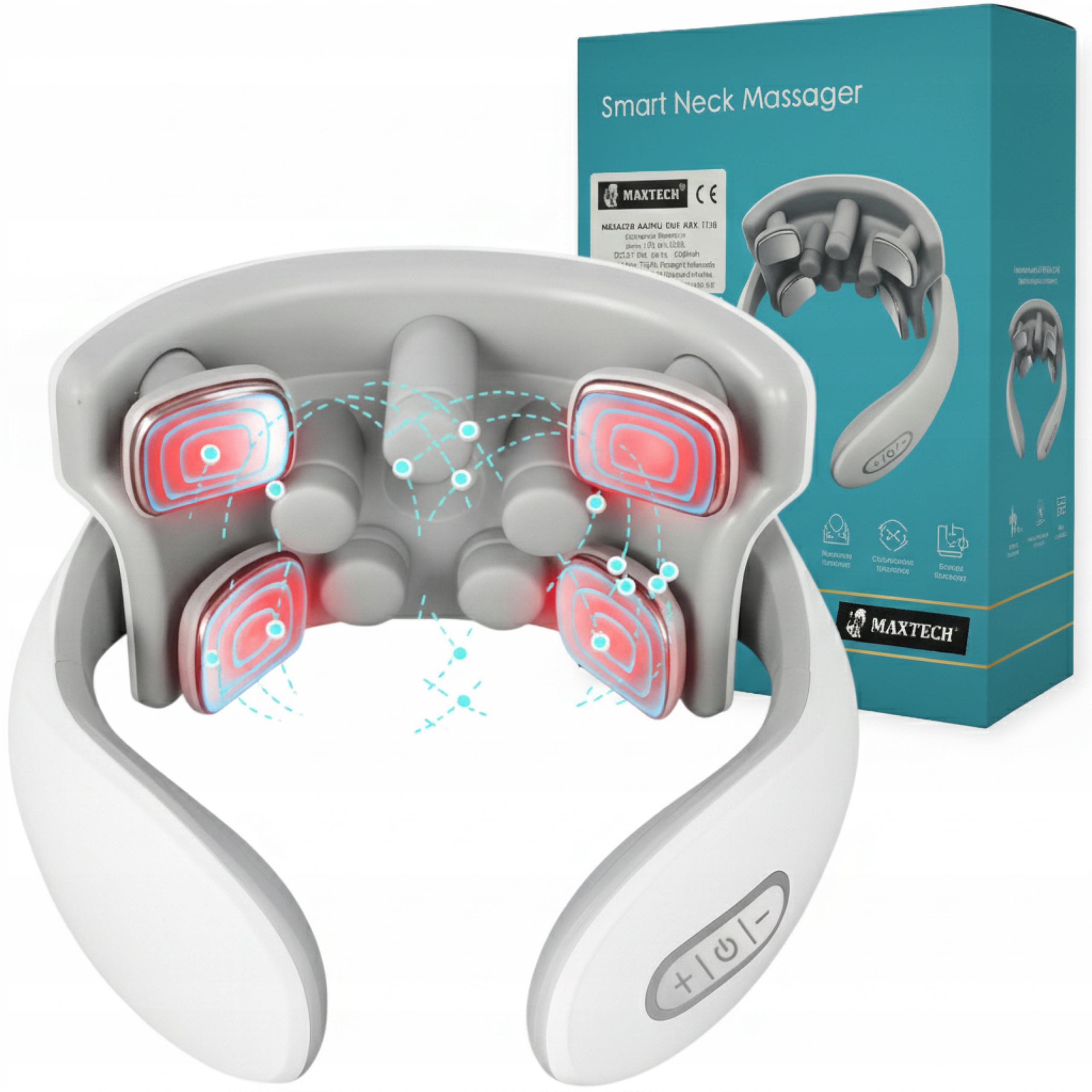 Masażer karku Elektrostymulator szyi 9 głowic do masażu Bezprzewodowy Neck