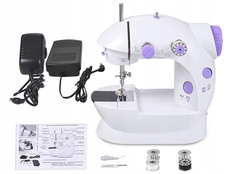 MINI MASZYNA DO SZYCIA PRZENOŚNA PODRĘCZNA GRATIS AKCESORIA