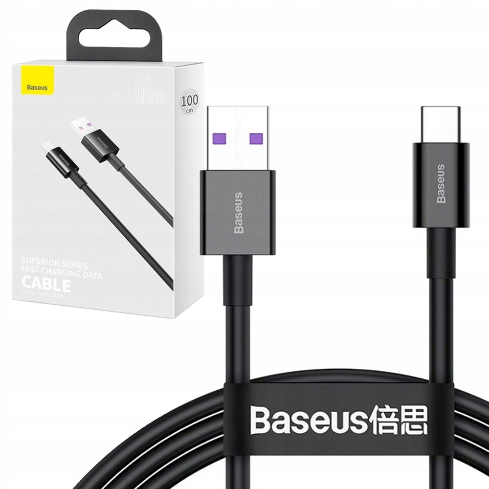 

Kabel przewód Usb do Usb-c Baseus 66W 1m 480Mbps
