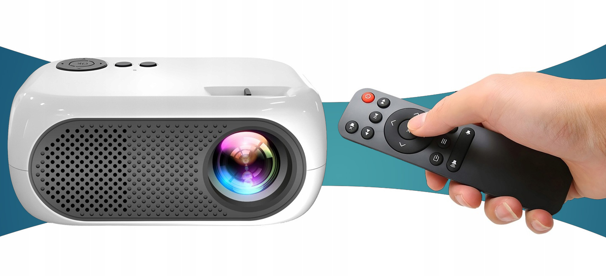 PROJEKTOR RZUTNIK FULLHD MULTIMEDIALNY SMART TV PRZENOŚNY USB HDMI MICROSD Model Mini