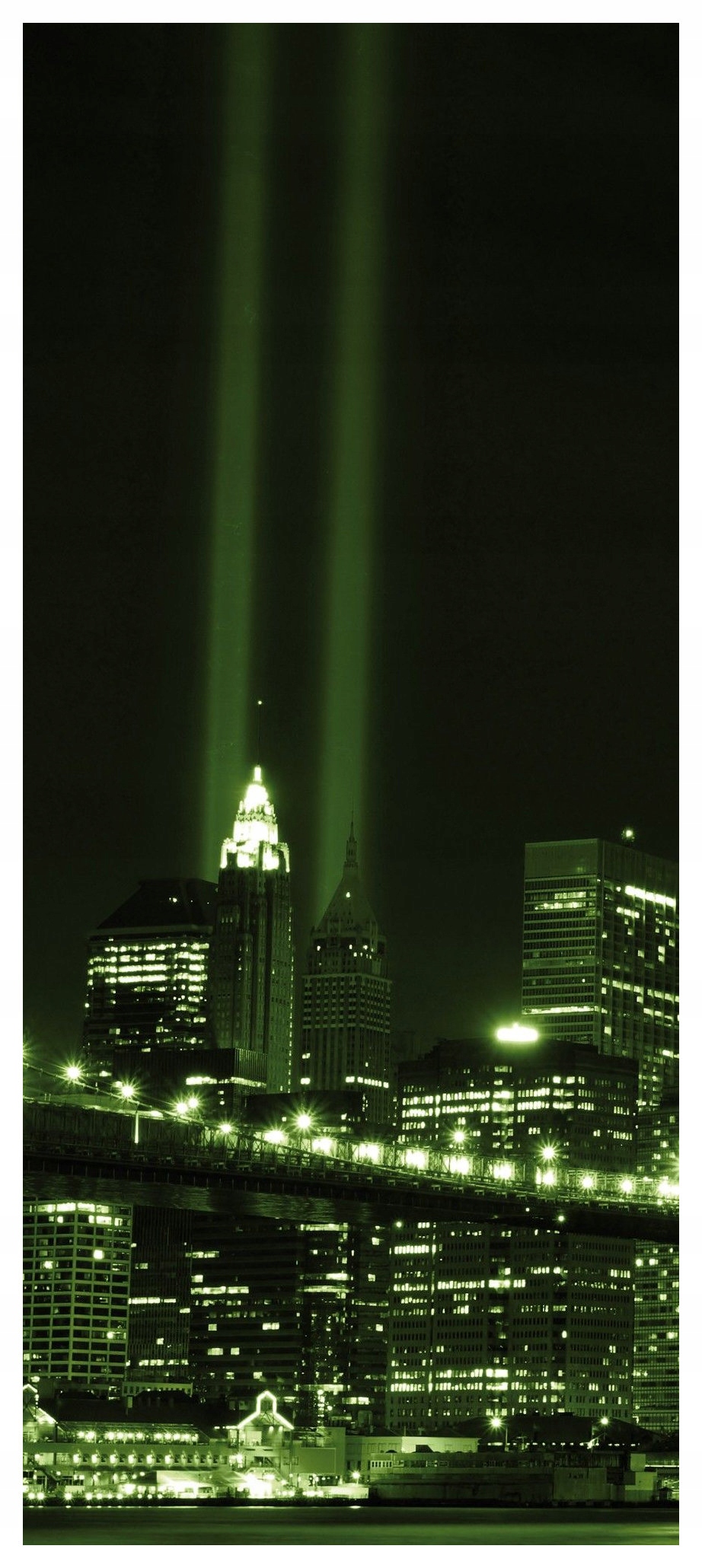 Samolepka Fototapeta Brooklyn Most Noc New York městská krajina 91x211