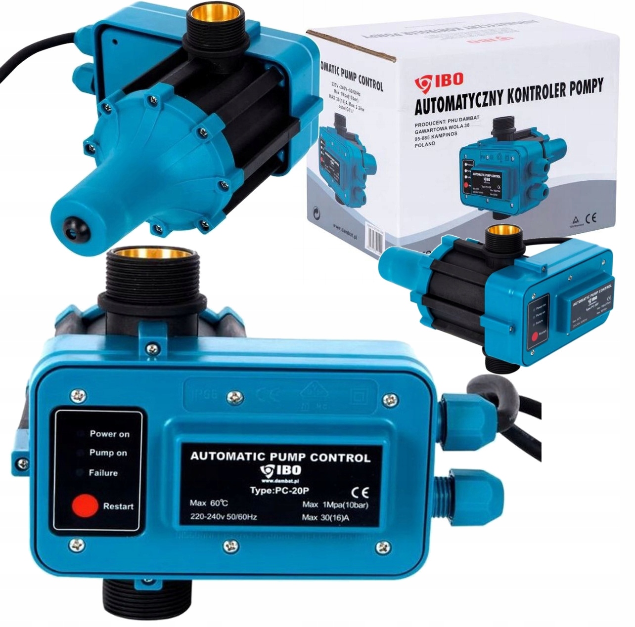 Automatický Tlakový Spínač Pre Čerpadlo Hydroforu PC-20P Ibo, Suchý Chod