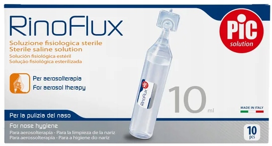 PIC RinoFlux sól fizjologiczna 10 ml x 10 ampułek