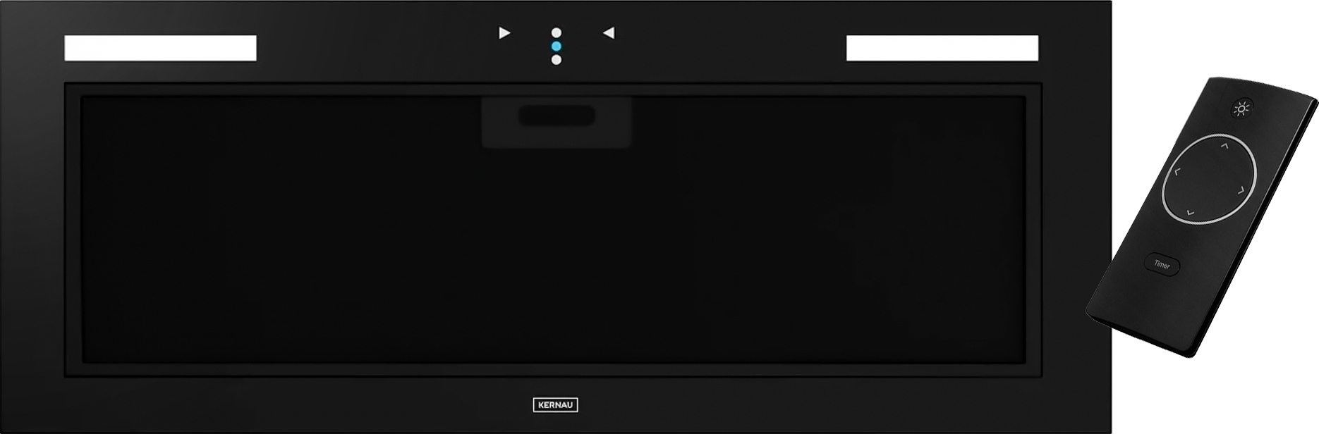 Okap Kernau KBH0674B Gesture 74cm podszafkowy Czarne szkło Pilot Gest