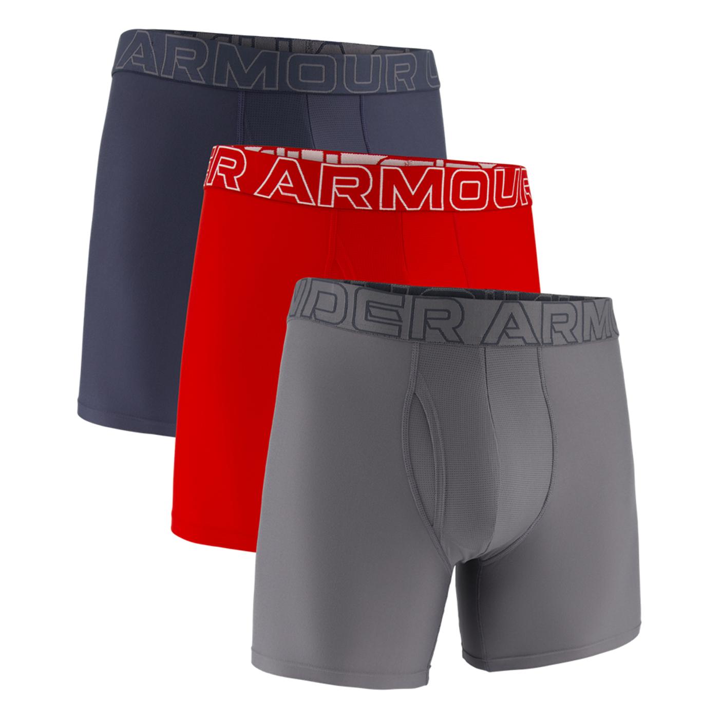 Pánské boxerky Ua Performance Tech Solid 6'' 3P