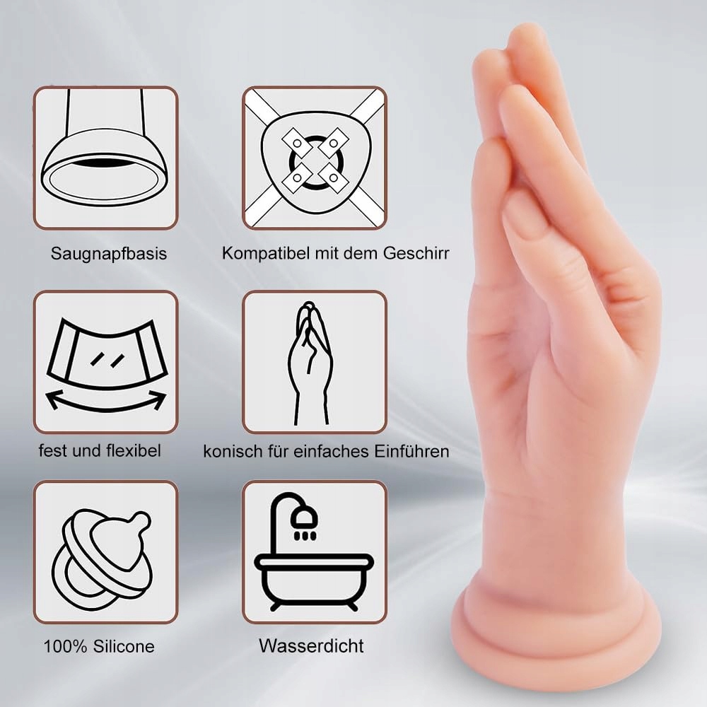 REALISTISCHER Dildo Silikonowy 24 cm Z Przyssawką — miniatura 2