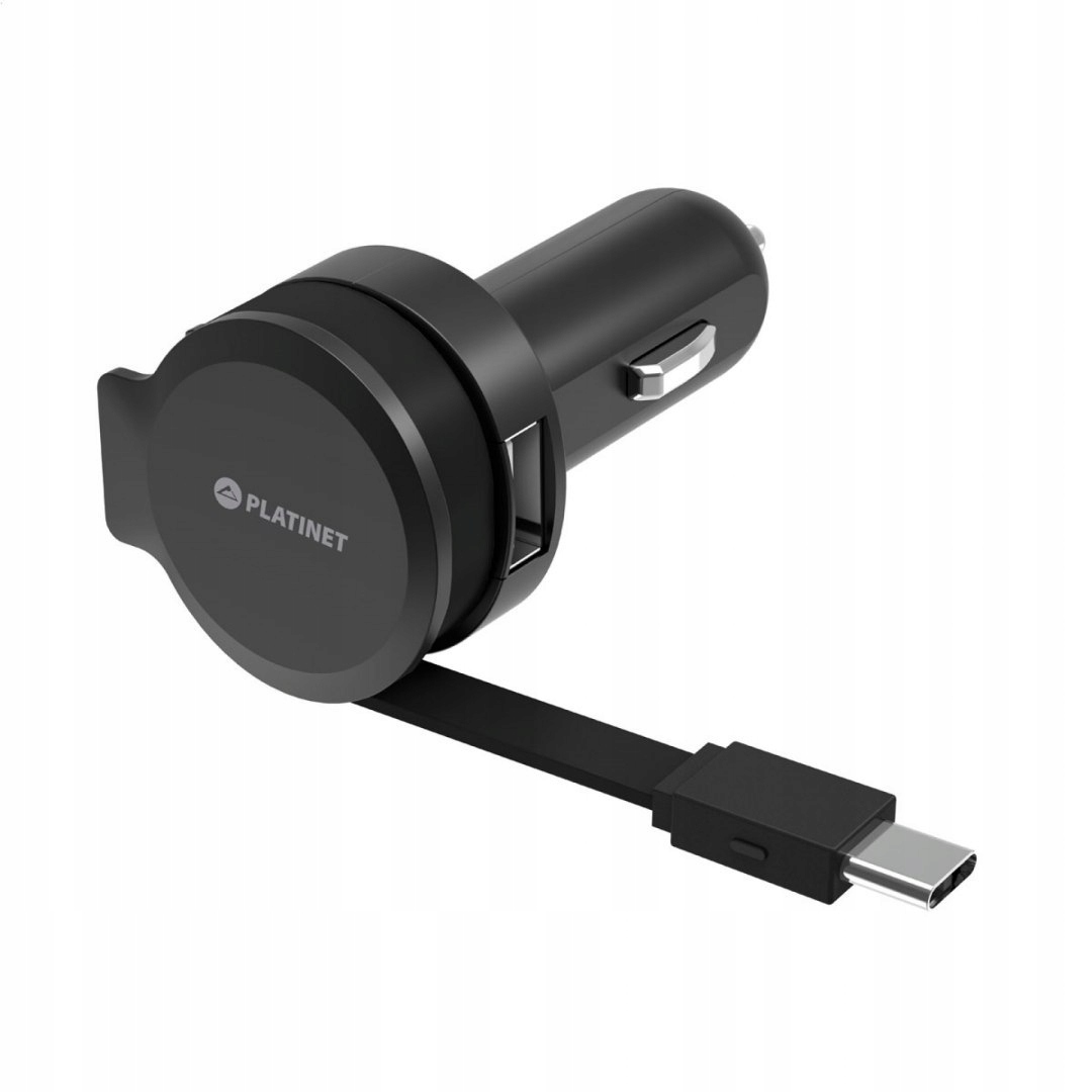 

Ładowarka Usb + Zwijany Kabel Usb-c Do Samochodu