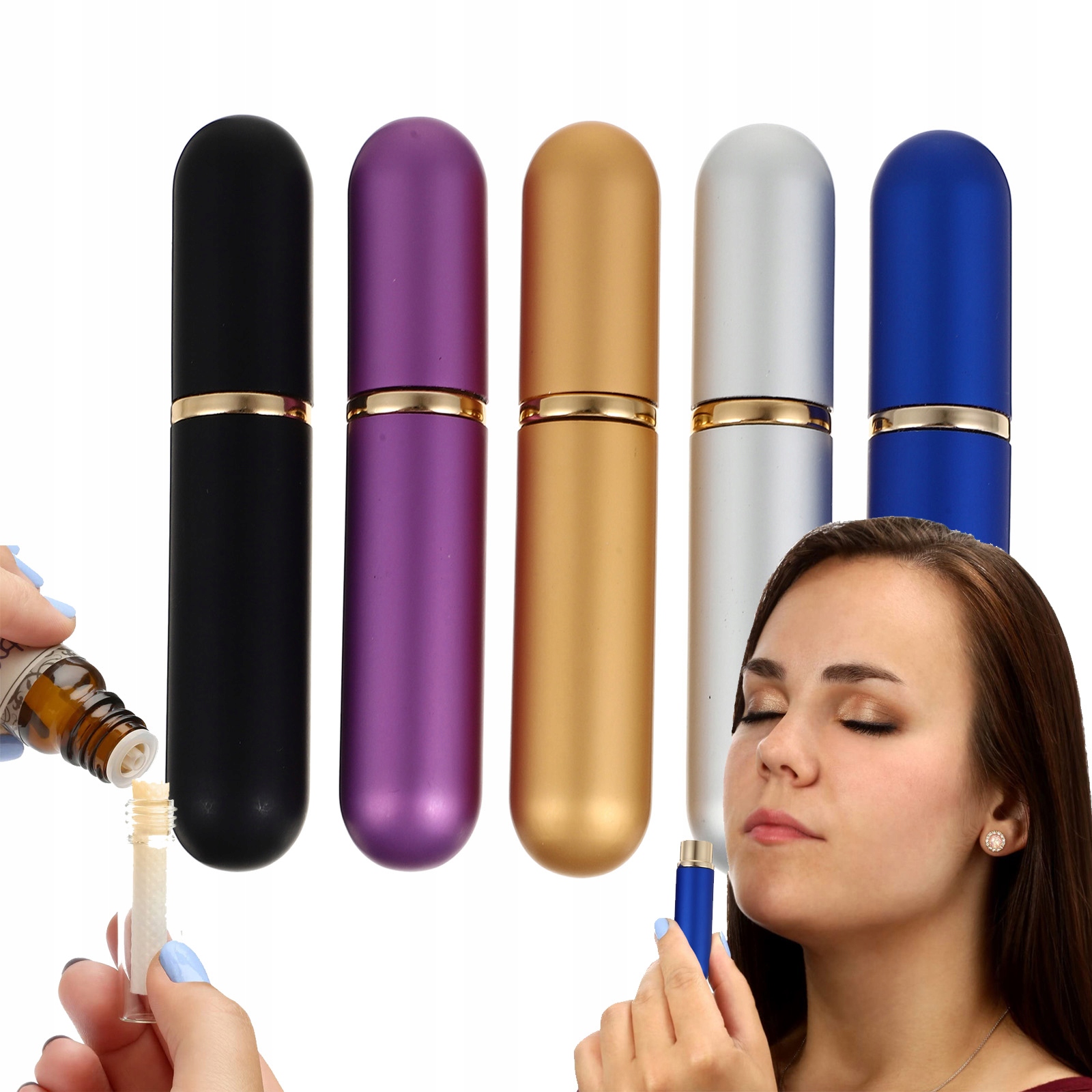 5PCS Aromatherapy Portable Mini Parfume Bottle nosní tyčinkový inhalátor