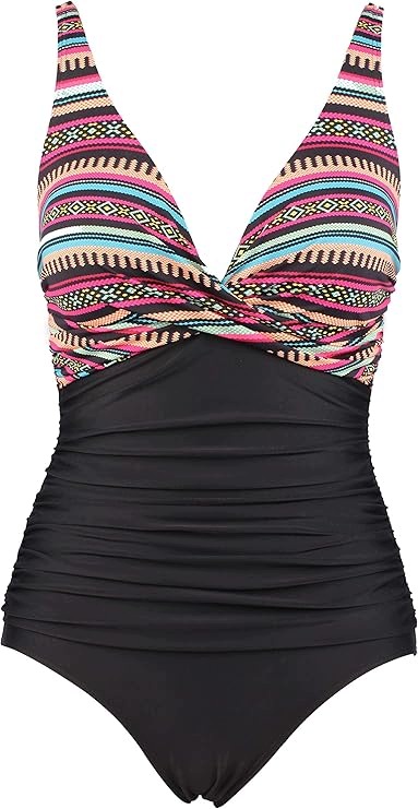 Dámské jednodílné plavky push up V výstřih 4XL