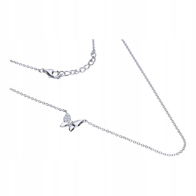 Dámský náhrdelník ze stříbra 925 s motýlkem a zirkony je ideální jako dárek