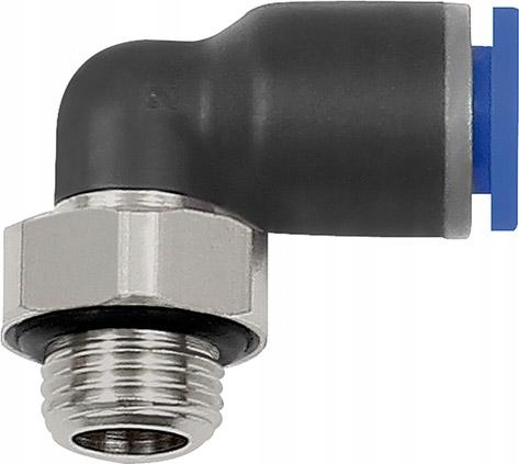 

Złącze wtykowe kątowe szybkozłączka 3/8'' węża 8mm