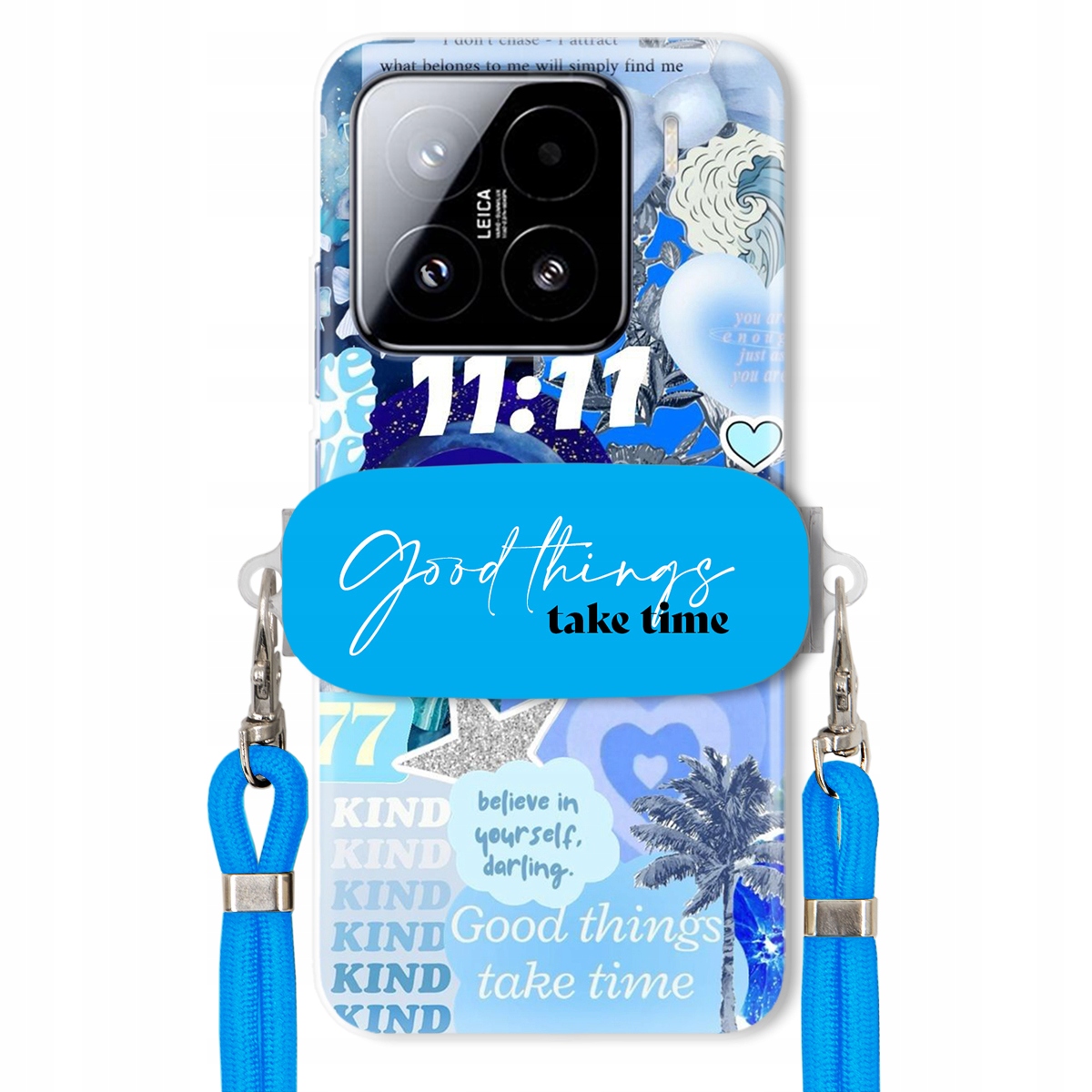 Pouzdro pro Xiaomi 15 Držák Crossbody vodítko Good Things Take Time Lata