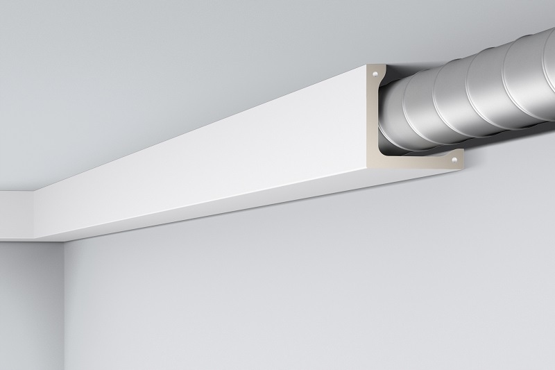 Halogenová lišta kryt trubek Twarda 10 cm Led nehořlavá hladká 2 m