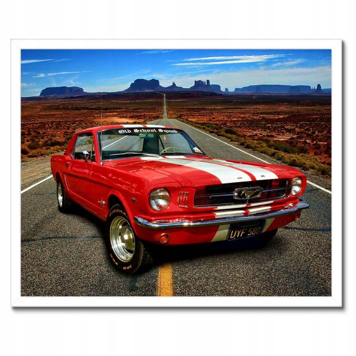 Plakáty v rámu 50x40 Ford Mustang Dálnice