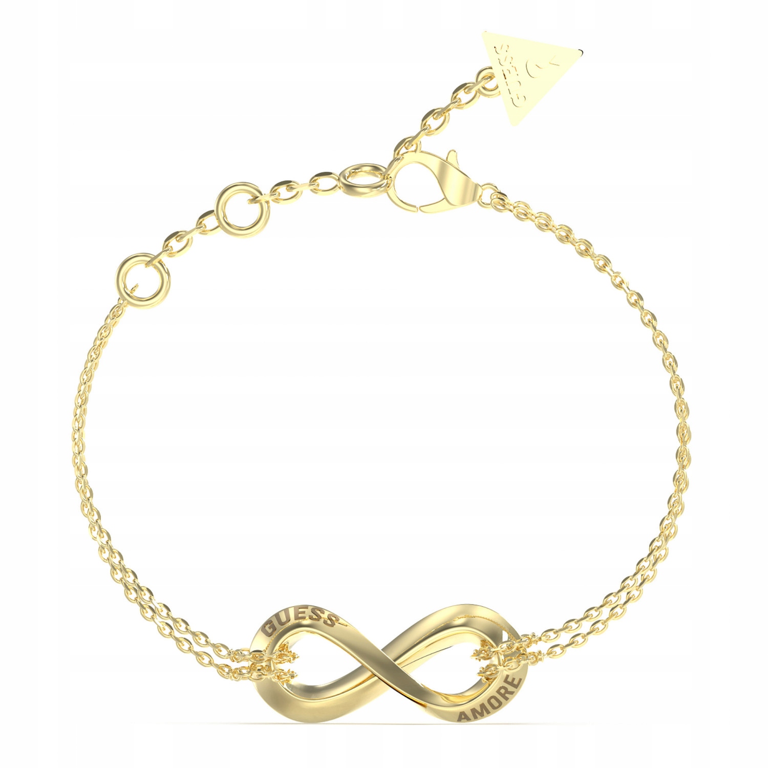 Dámský zlatý náramek Guess nekonečno 18 cm