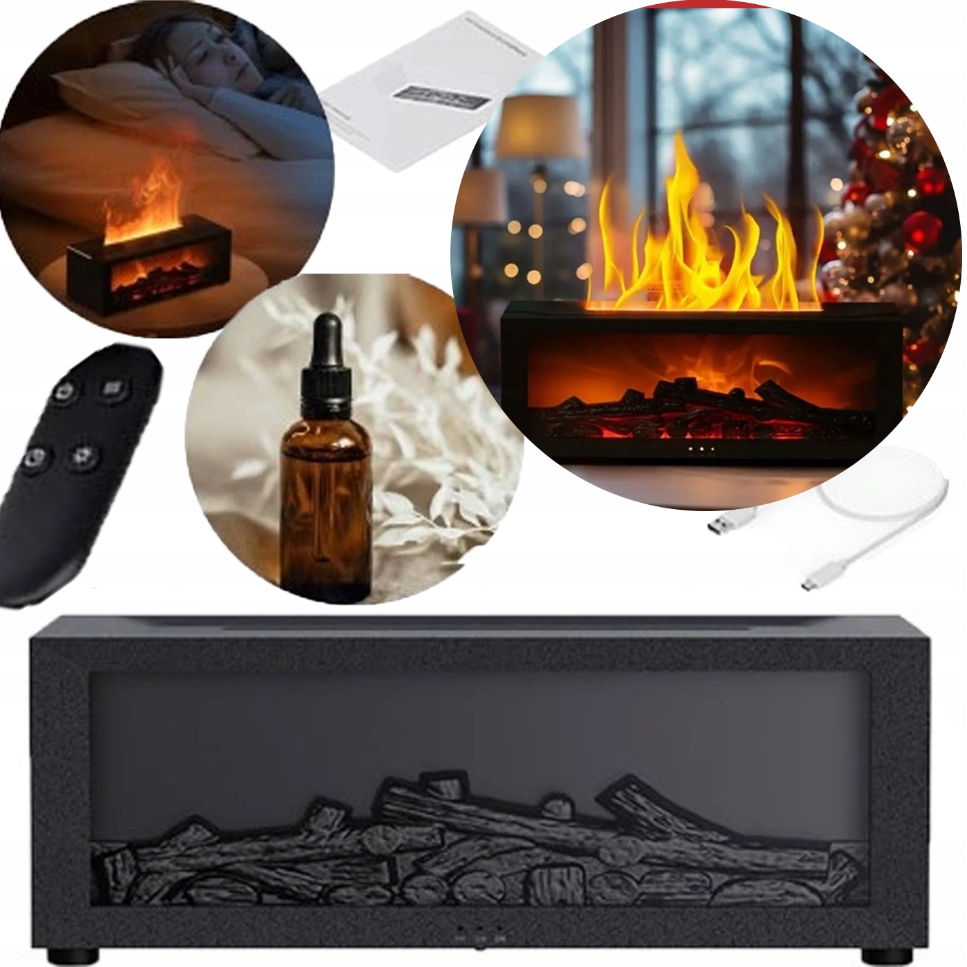 Zvlhčovač Vzduchu Pro Zimní Večery, Aromatický Krb