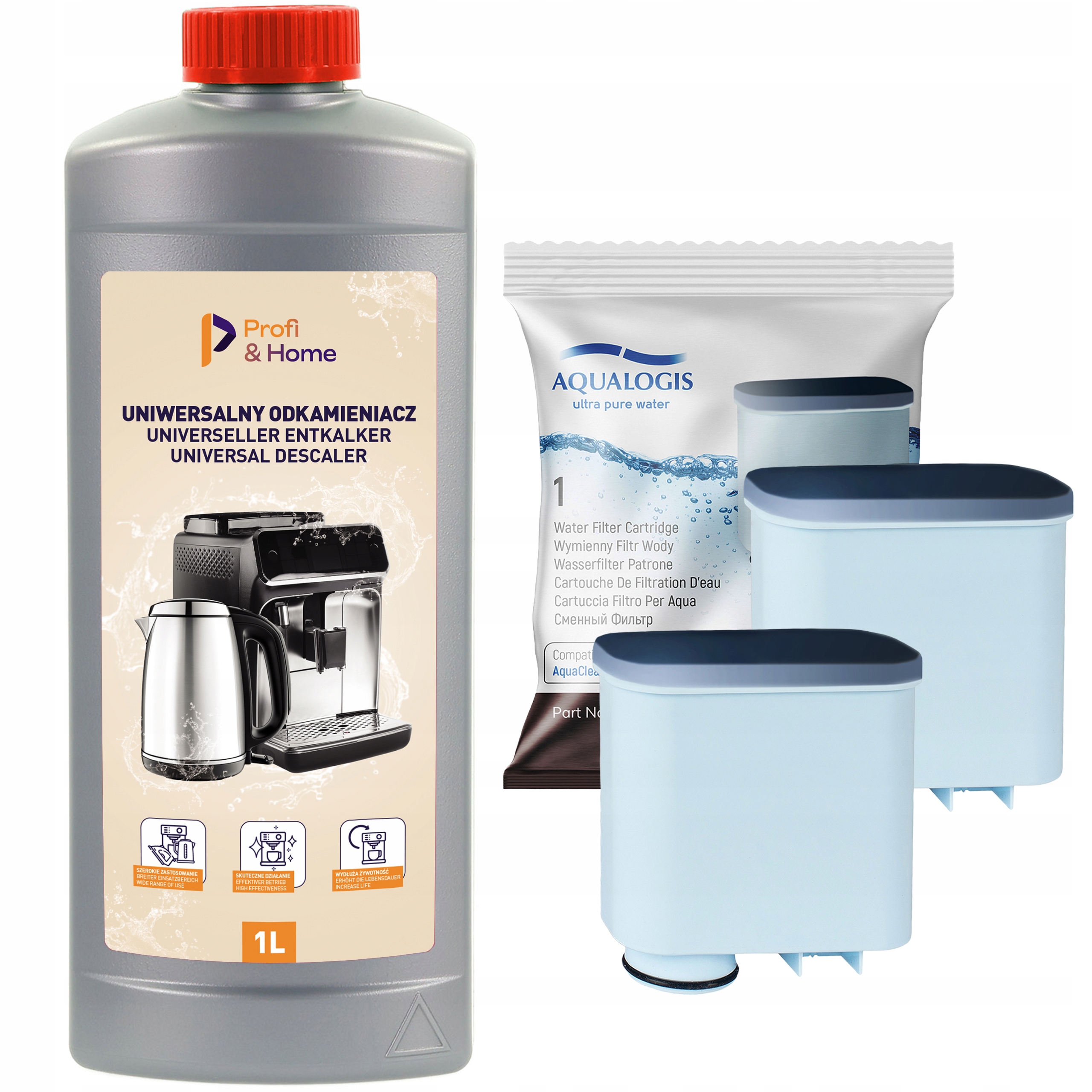 Odkamieniacz 2xFiltr do ekspresu Saeco GranAroma SM6585/00 SM6580/00 SM6582