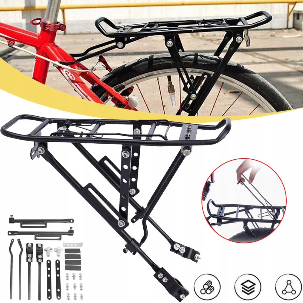 BAGAŻNIK ROWEROWY NA ROWER GÓRSKI, TYLNY BAGAŻNIK ROWEROWY, REGULOWANY