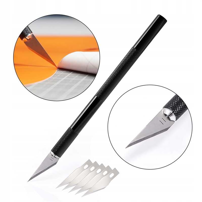 Noż, Nożyk, Skalpel Rakla Złota Ostrza 5 szt. w Zestawie Typ nożyk zestaw