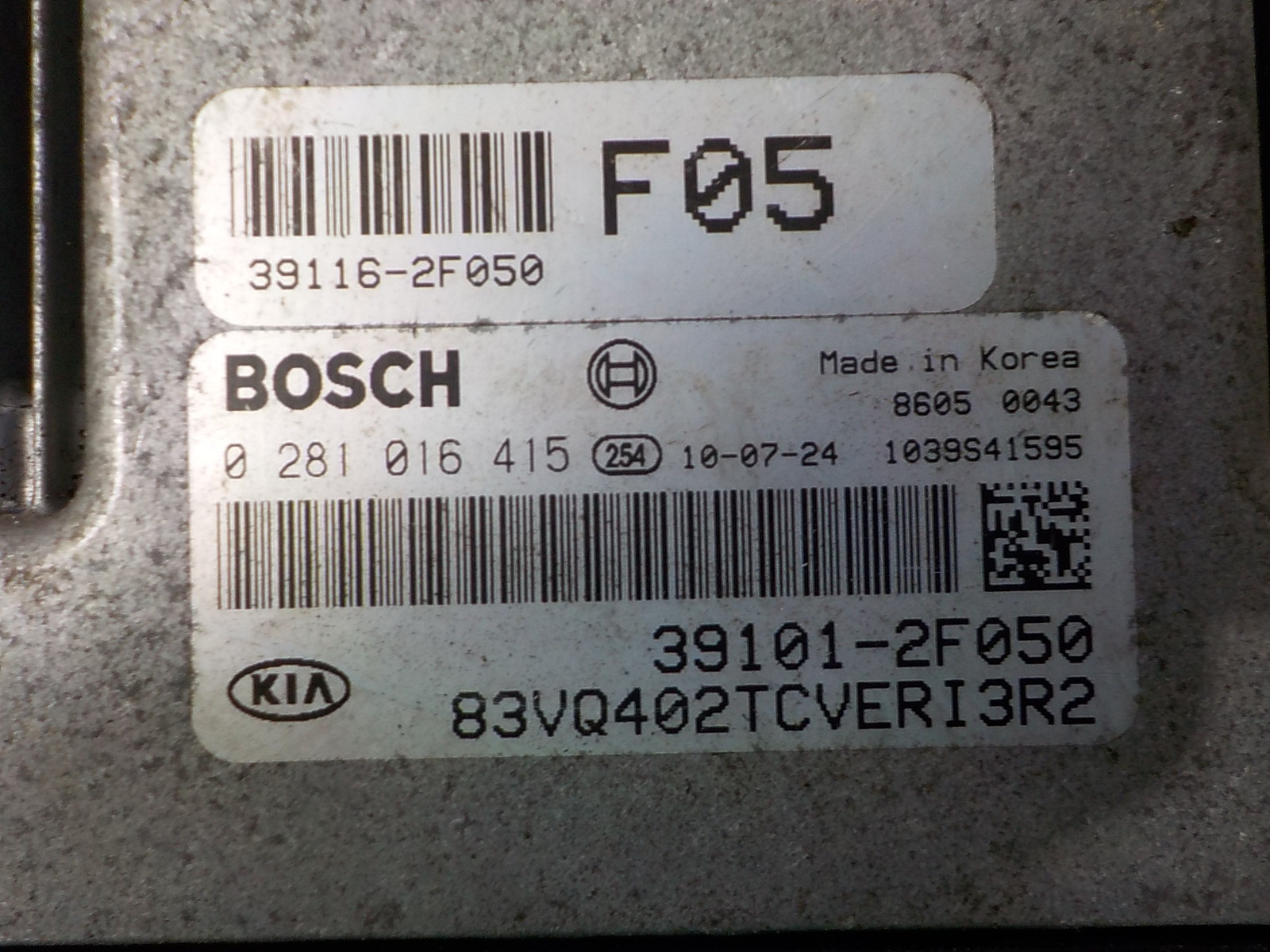 KIA CARNIVAL III computer control unit 0281016415 39101-2F050