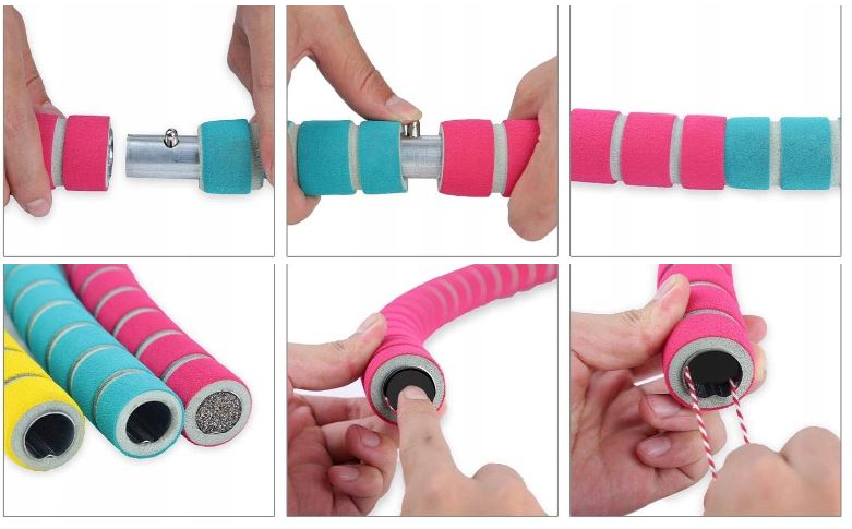 HULA HOOP FITNESS ODCHUDZAJĄCE KOŁO SKŁADANE MASAŻ Marka Meridian