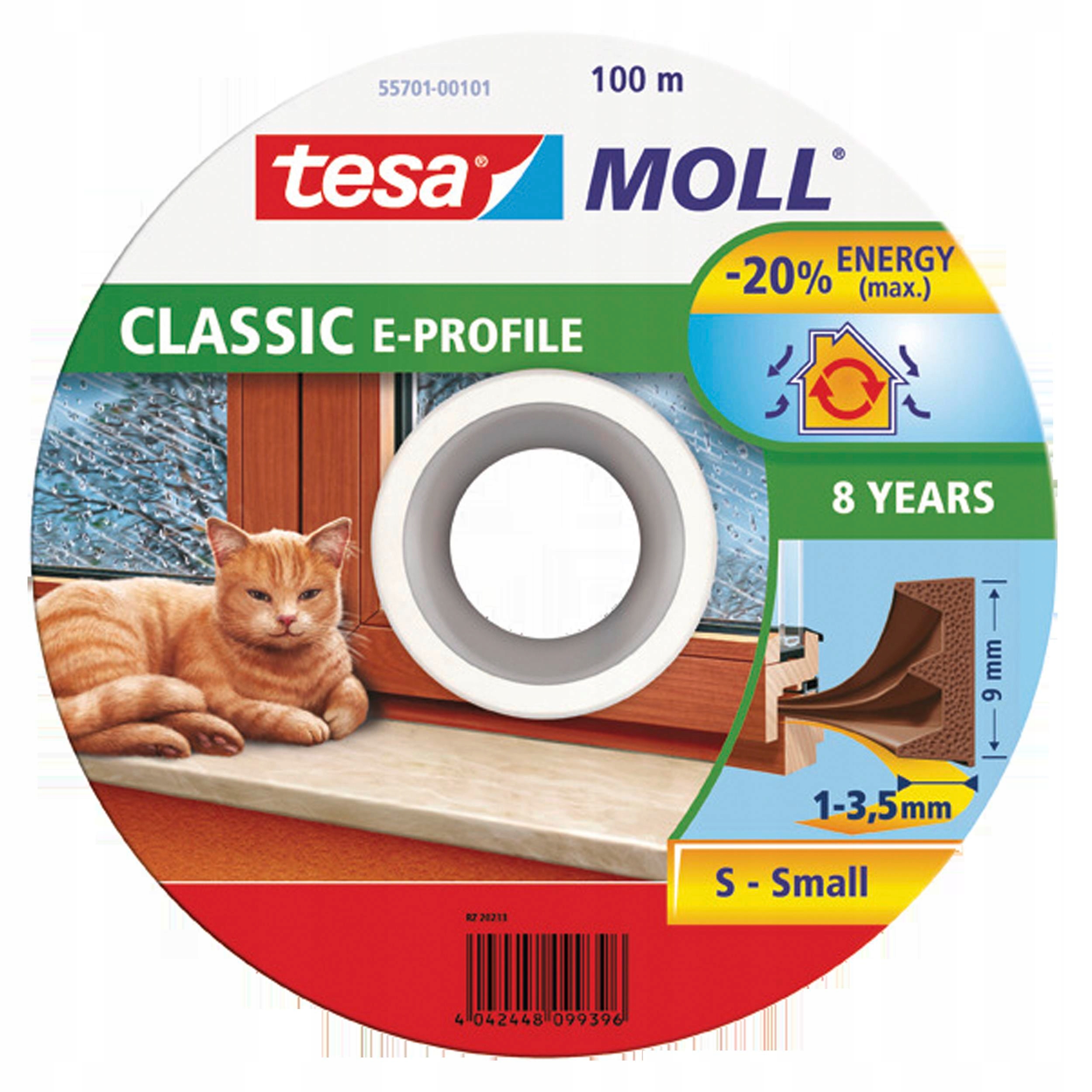 TESA 55701-00101-00 Uszczelka gumowa brąz 100m:9mm