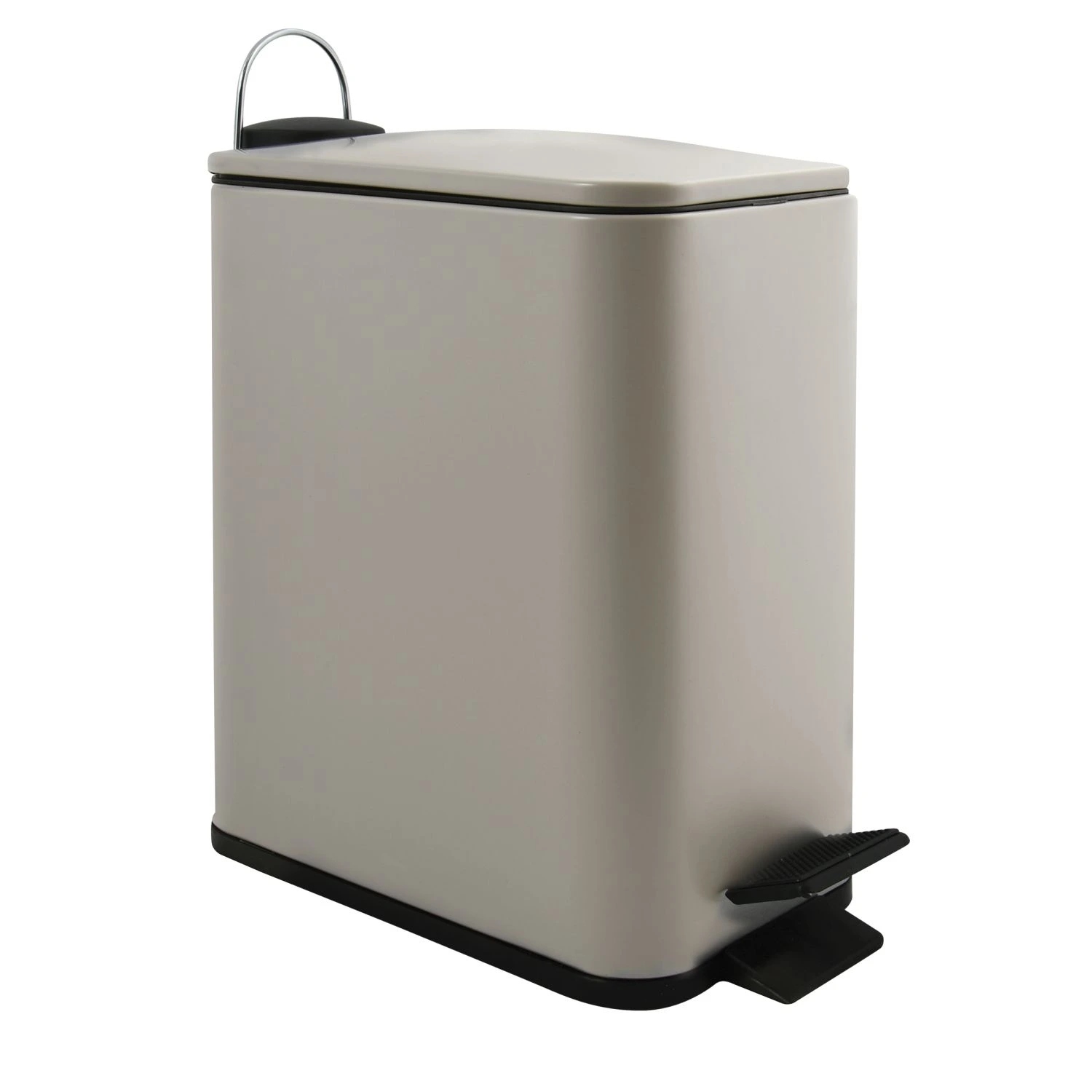 Levně Spirella pedálový odpadkový koš Erik, matná šedo-hnědá, ocel, 5 L