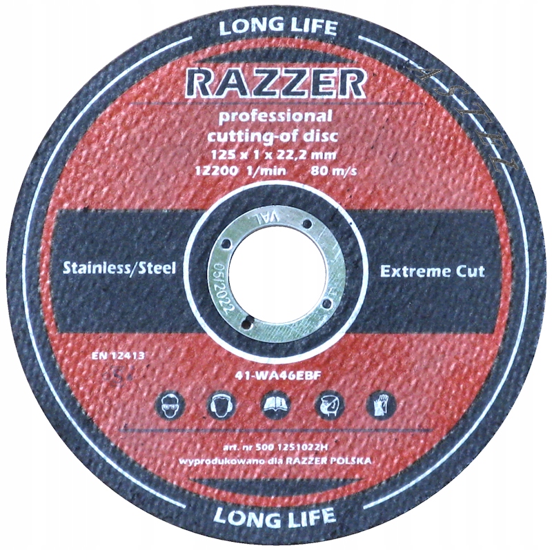 

Tarcza do cięcia 125x1,0x22,2 Inox