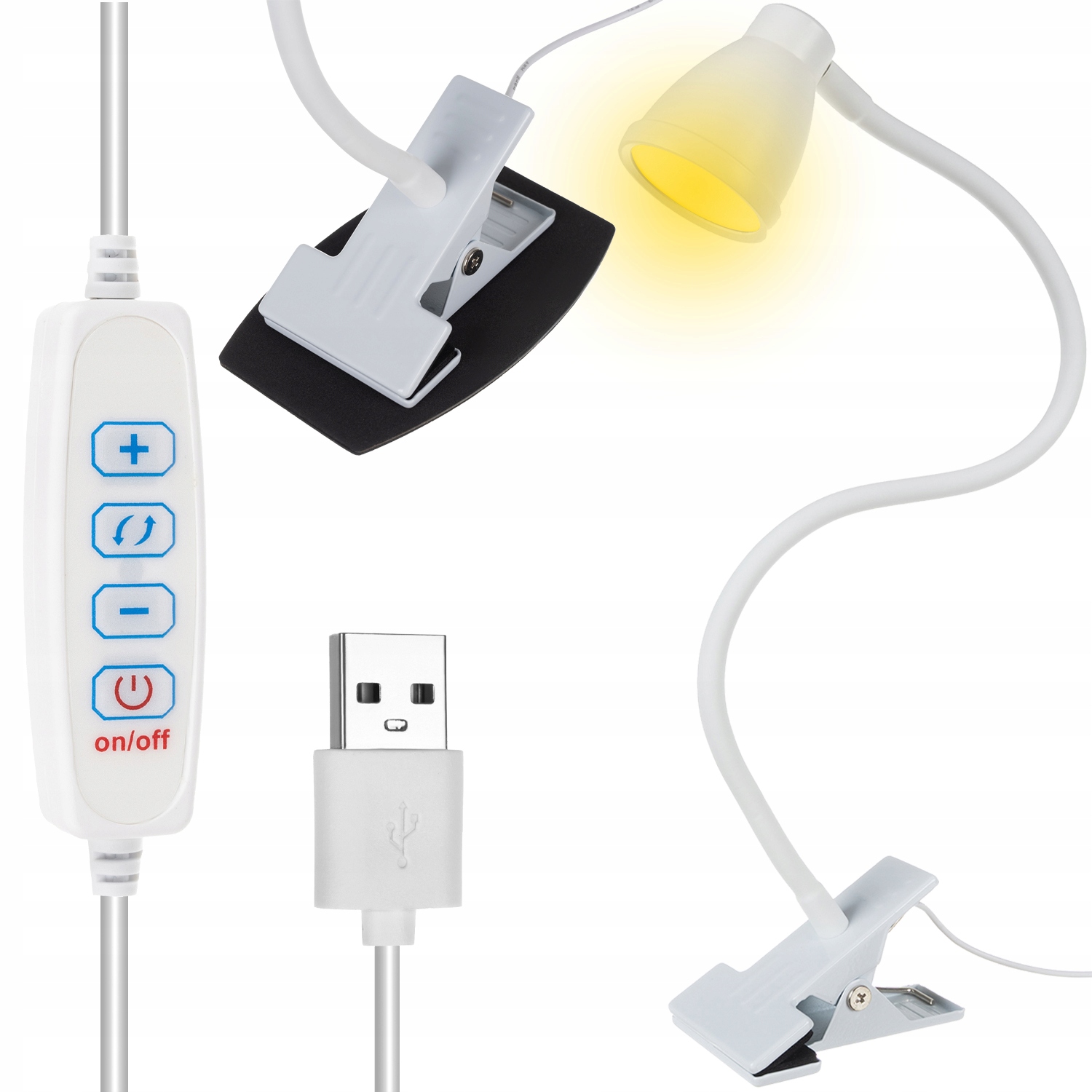 

Lampka Biurkowa Szkolna na Biurko 24 Led Usb Klips