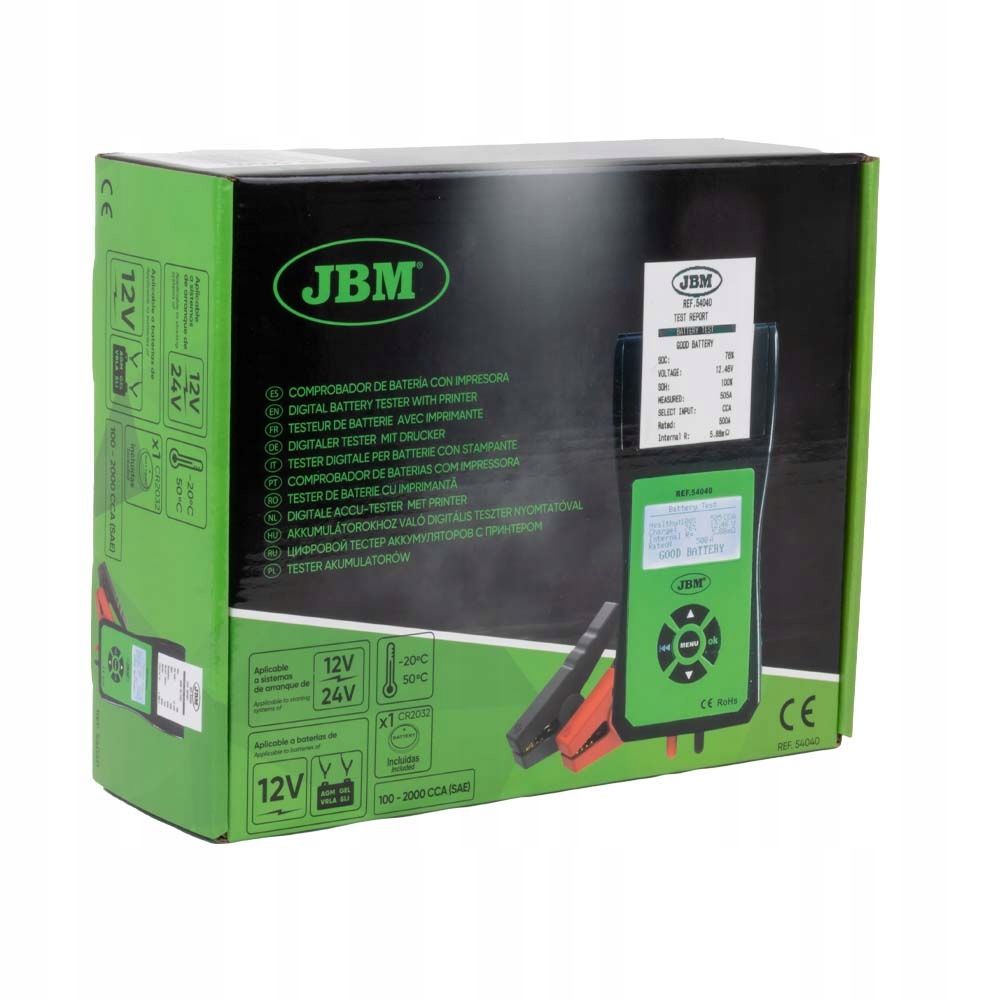 Tester z drukarka do akumulatorow 12 i 24V Brand JBM