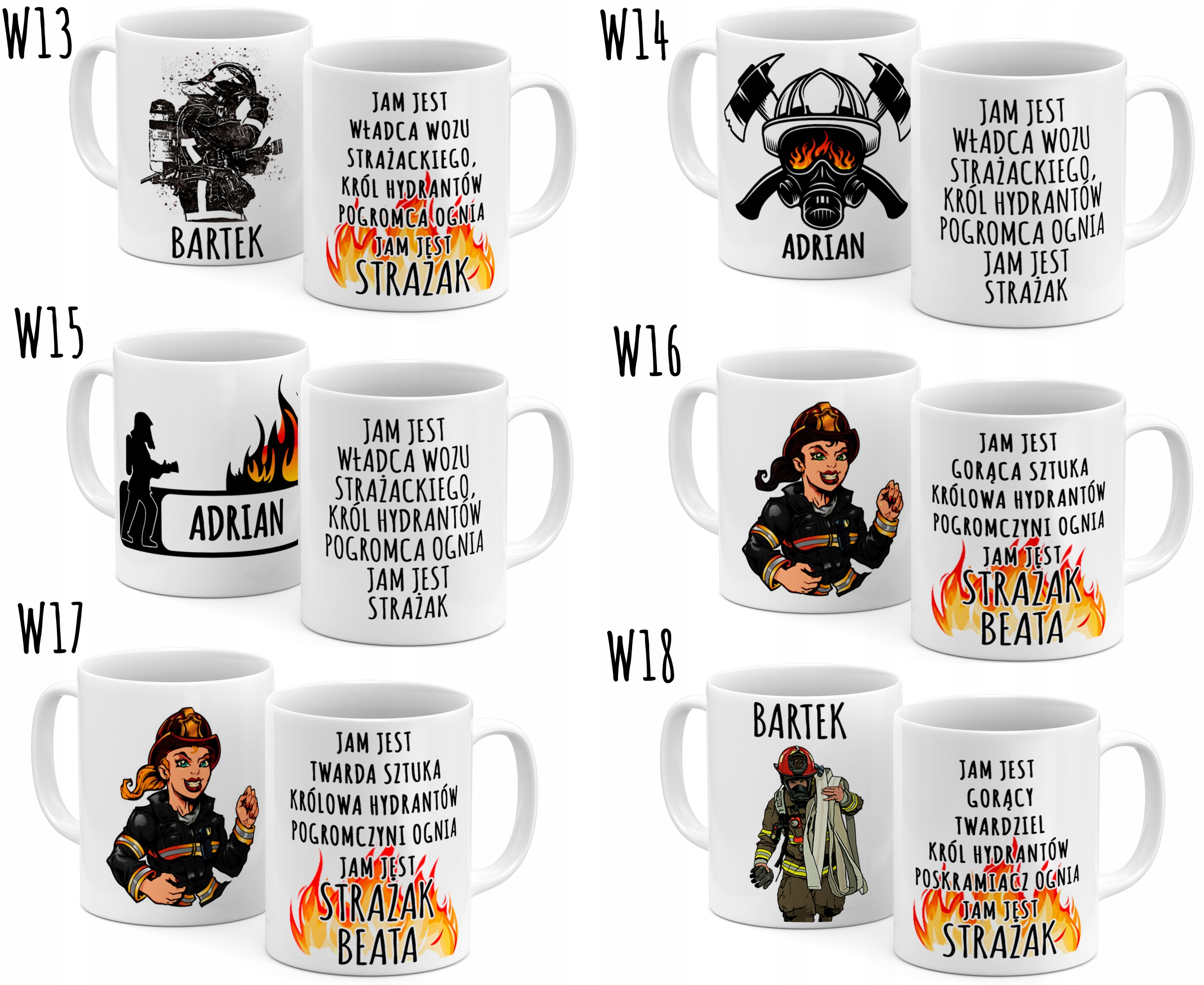 KUBEK Z IMIENIEM STRAŻAKA Marka inna