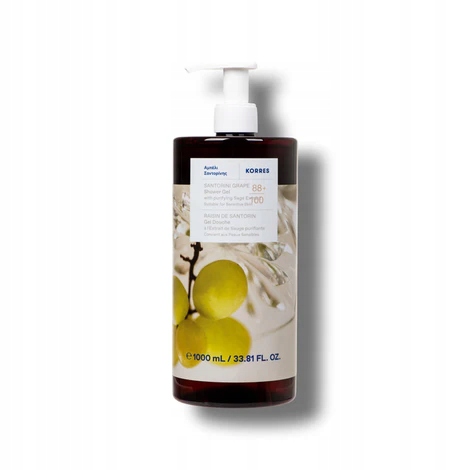 Korres Sprchový Gel Vinařství Santorini Vine Hroznové Víno 1000 ml 1 L