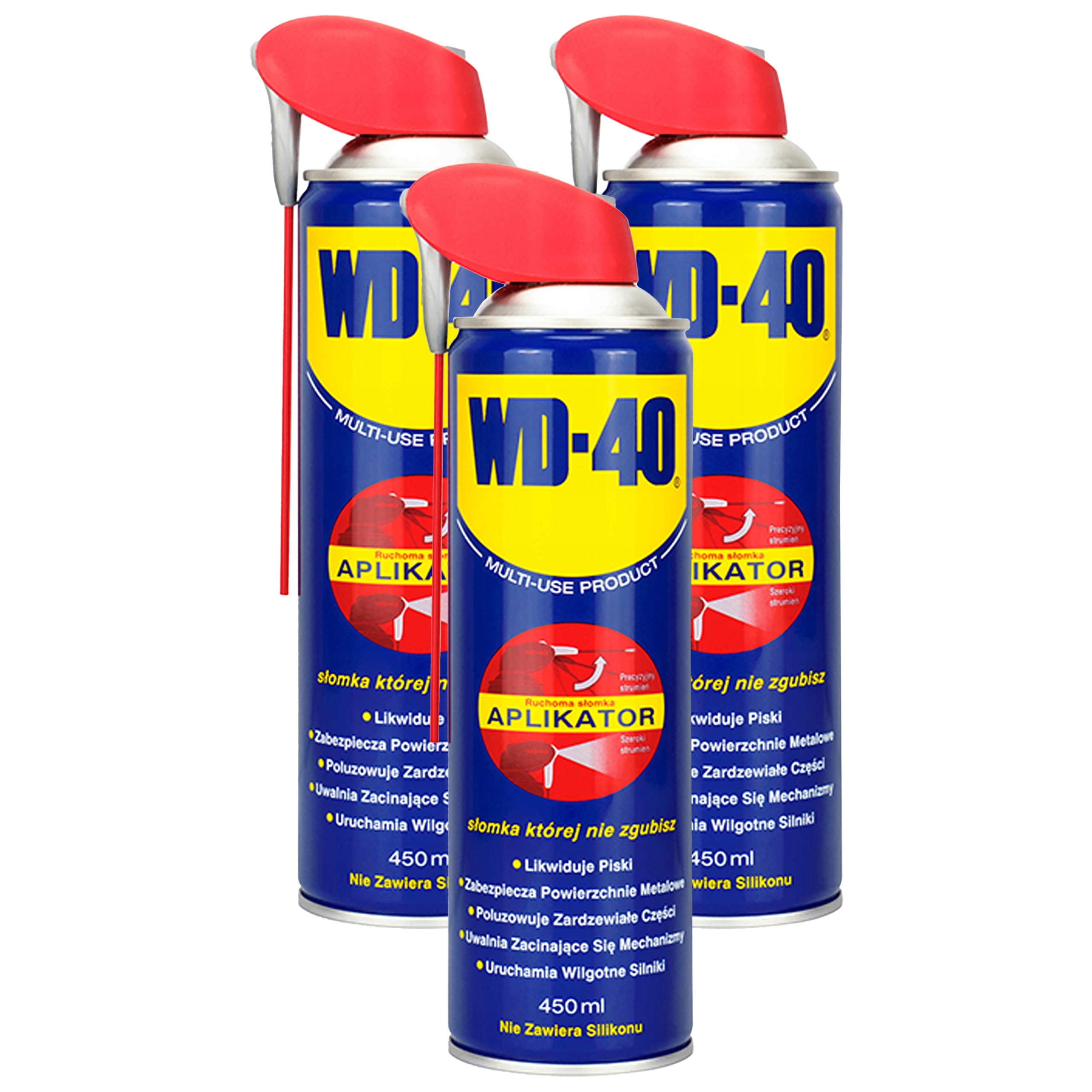 3x WD-40 Preparat Wielofunkcyjny Z Aplikatorem 450 ml