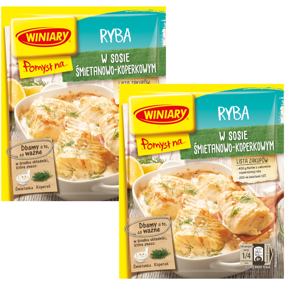 

Winiary Pomysł Rybę w sosie śmietana koperek 2x32g