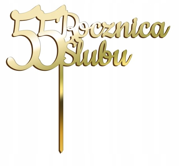

Topper 55 Rocznica Ślubu Złote Lustro