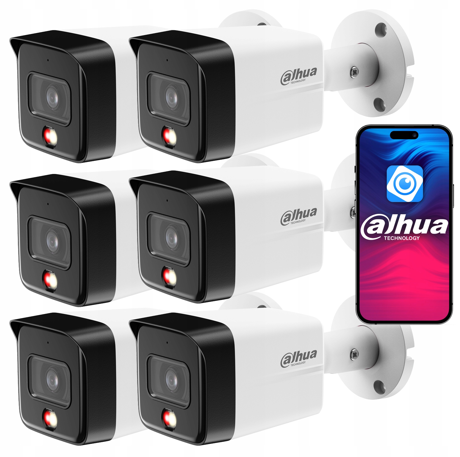 Ip kamera Dahua 6Mpx IPC-HFW1639TC-A-IL Vonkajšia s mikrofónom 6 kusov