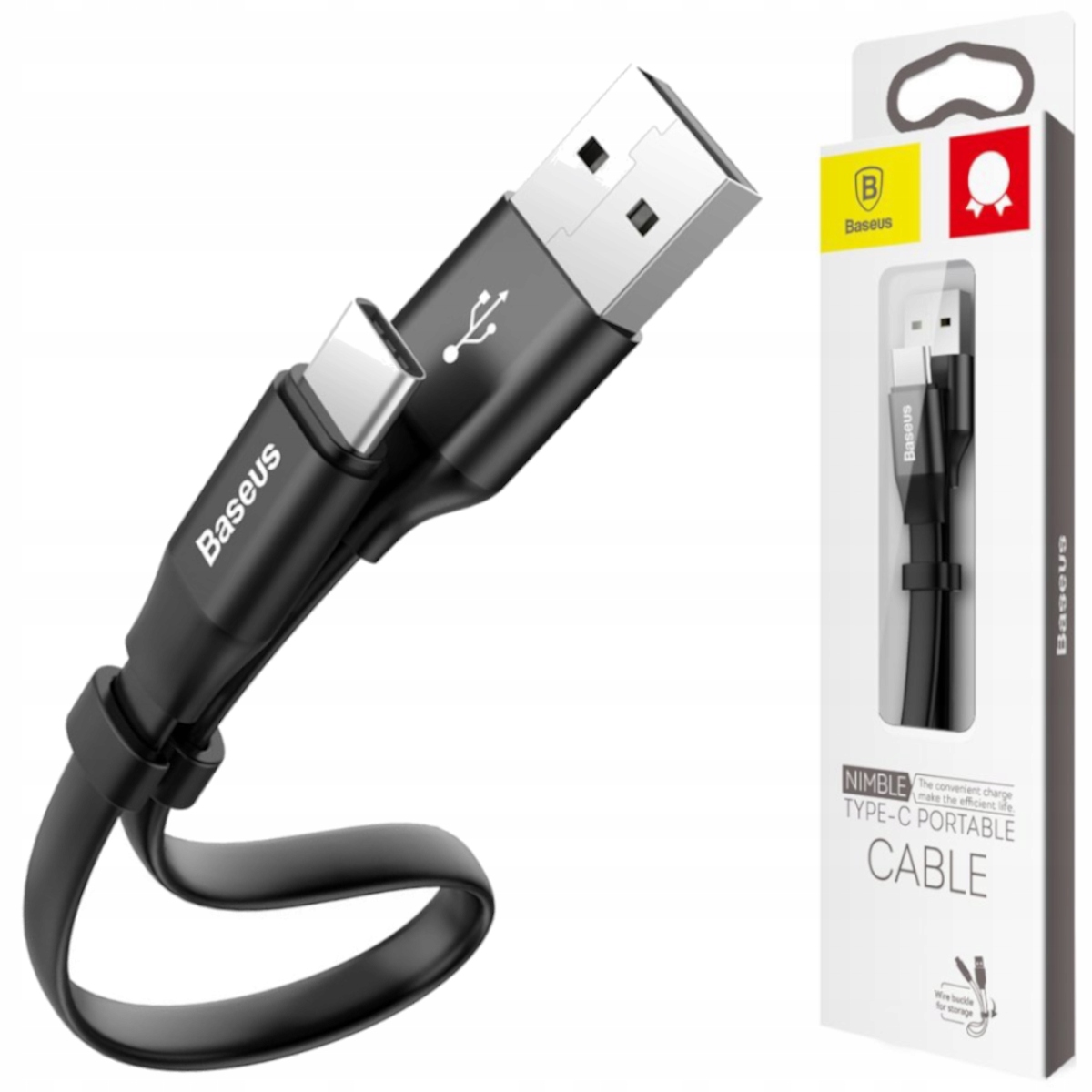 

Krótki Kabel Płaski Usb-c do Android Auto 23 cm