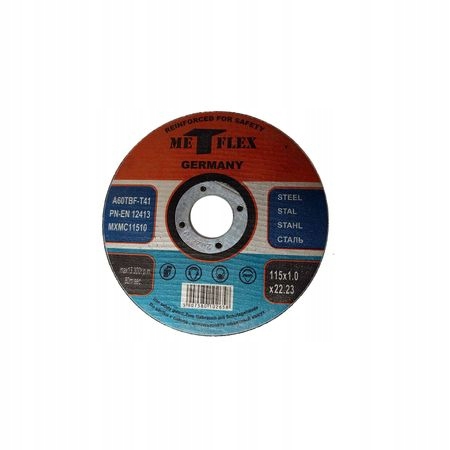 

Tarcza Do Cięcia Stali 115x1,0mm Metflex 10szt